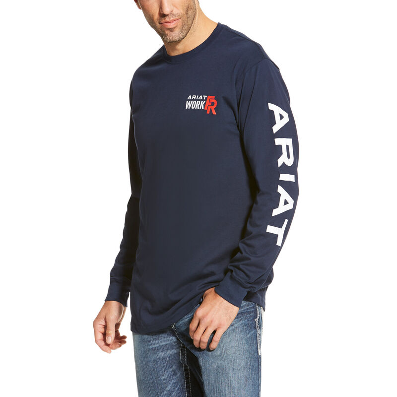 Ariat T-Shirts Herren - Fr Logo Navy ( LSUFJ-1382 )